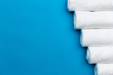 spa towels, top view