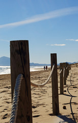 A view of the beach