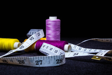 Fabrics thread coil needles sewing.