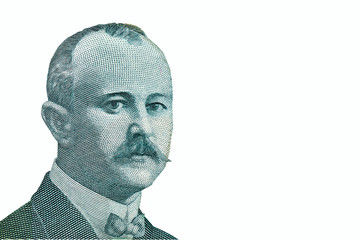 Jovan Cvijic portrait from Serbia's money