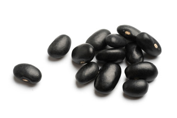 black beans isolated on white