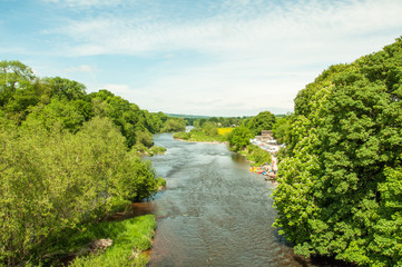 River Wye at Hay on Wye, Herefordshire, United Kingdom.