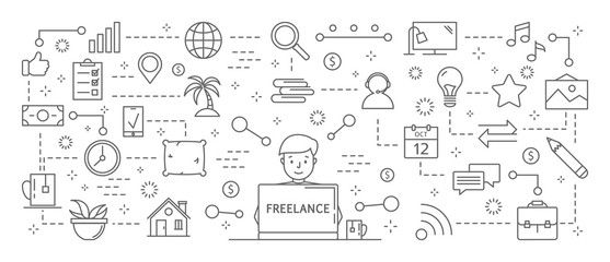 Freelance icons set.