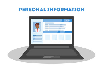 Personal information concept.