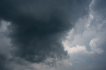 Fototapeta na wymiar dark storm clouds with background,Dark clouds before a thunder-storm.