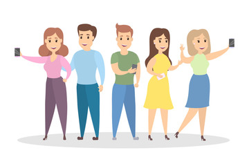 People making selfie.