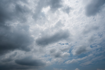 dark storm clouds with background,Dark clouds before a thunder-storm.