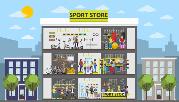 Sport store building.