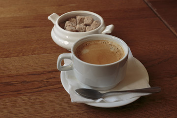 Cup of coffee americano. Business break.