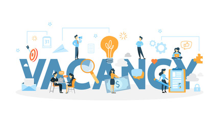 Vacancy concept illustration.