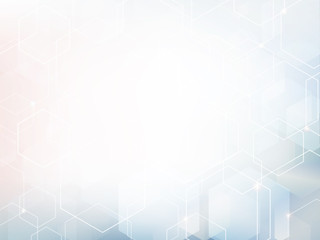 Abstract hexagon technology background.