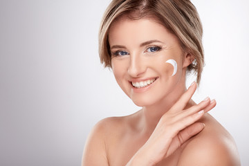 Skin care concept in average age