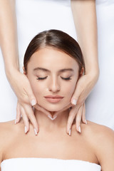 Naklejka premium Beautiful girl in spa