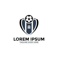 Unique badge soccer logo vector design. icon. vector illustration
