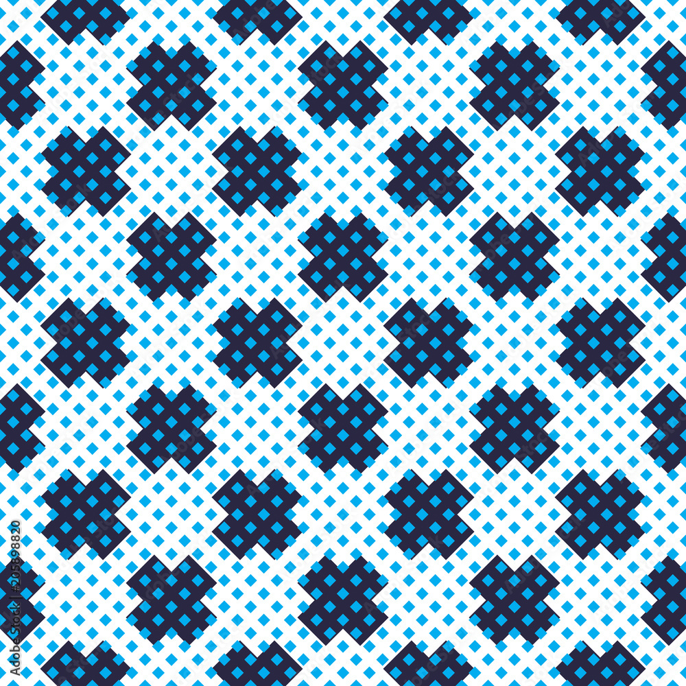 Poster x crosses seamless minimalistic vector background, minimal simple geometric pattern.