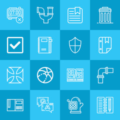 Outline other 16 vector icons set. 16 icons page symbol for your web site design. logo, app, ui, illustration, eps10