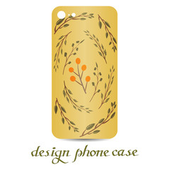 Design phone case. Phone cases are floral decorated. Vintage decorative elements. Ornamental background.
