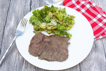 steak et salade