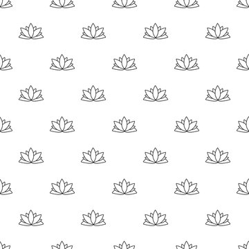 Lotus flower pattern vector seamless repeating for any web design