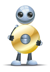little robot hold dvd disc