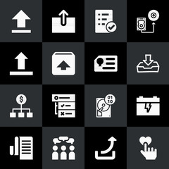Filled interface 16 vector icons set. 16 icons page symbol for your web site design. logo, app, ui, illustration, eps10
