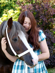 Obraz premium Pretty Girl and Horse
