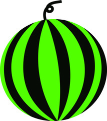 Round watermelon illustration