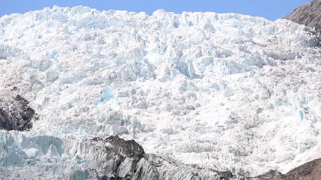 New Zealand franz josef glacier 2017 blue ice zoom out