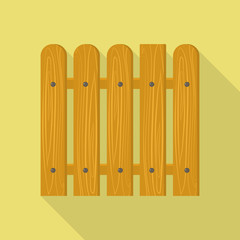 Wood barrier icon. Flat illustration of wood barrier vector icon for web design