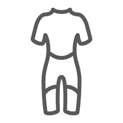 Diving suit line icon, diving and underwater