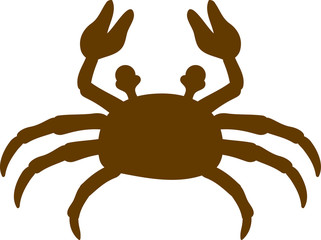 Warm color Real crab illustration