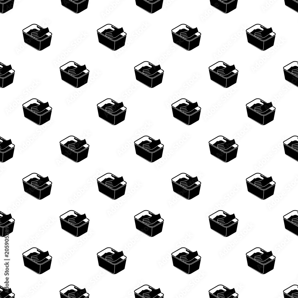 Poster hand washing clothes pattern vector seamless repeating for any web design