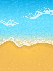 Fototapeta na wymiar Waves and beach vector background