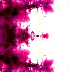 Isolated fractal art on white background. Abstract pink watercolor texture background. Oil painting style. Template for decoration of design products. Creative artistic purple wallpaper.