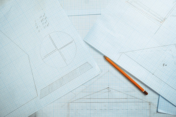 drawing on the table