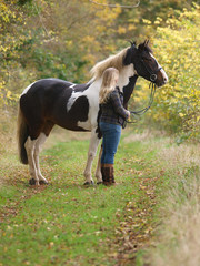 Obraz premium Girl With Horse