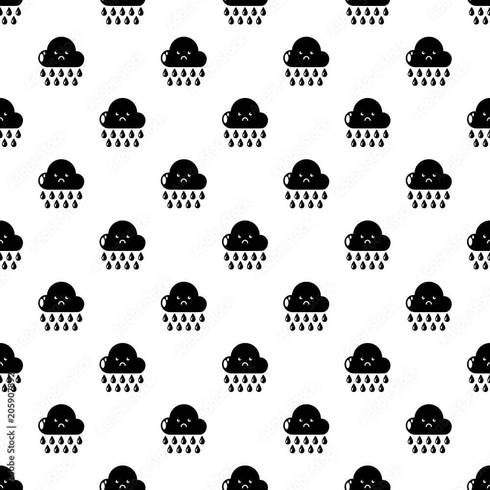 Poster rain pattern vector seamless repeating for any web design