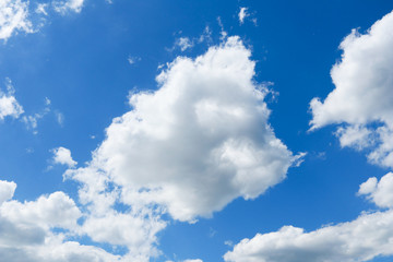 Naklejka na ściany i meble light blue sky background with cloud closeup