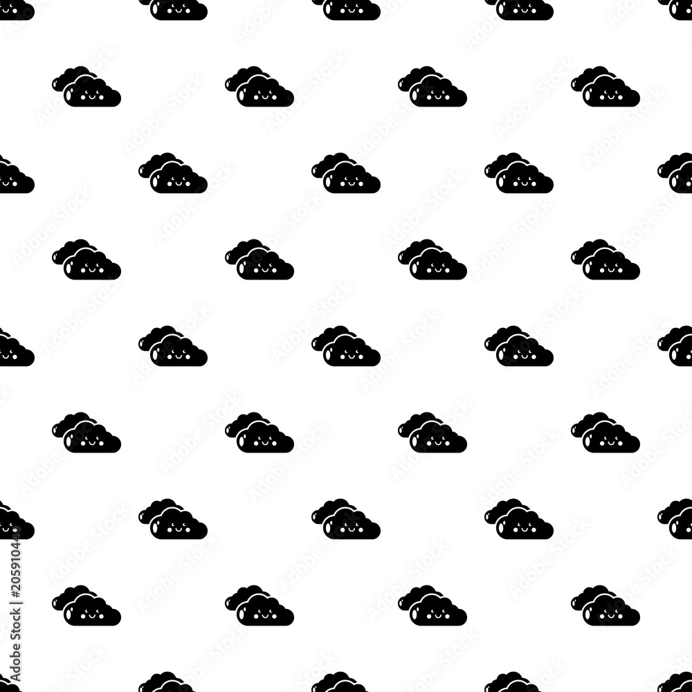 Poster kind cloud pattern vector seamless repeating for any web design