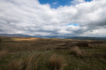 clouds over mountains
