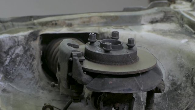 old rusty car brake rotors 