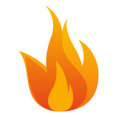 Fire flames. Icon Illustration isolated on white background. Vector