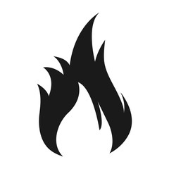Flame Icon. flat style isolated on white background. Vector