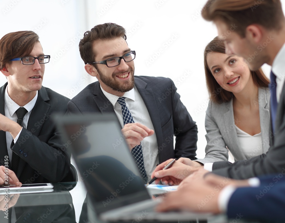 Poster background image of businessman at Desk