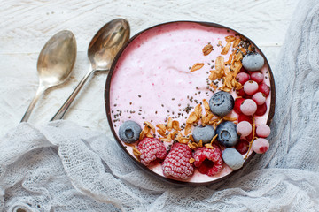 Wild berries smoothie bowls