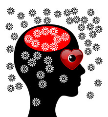 Woman falls in love at first sight. Going crazy and losing touch with reality at the beginning of a relationship