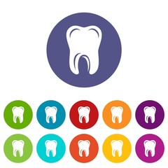 Fototapeta premium Single tooth icon. Simple illustration of single tooth vector icon for web