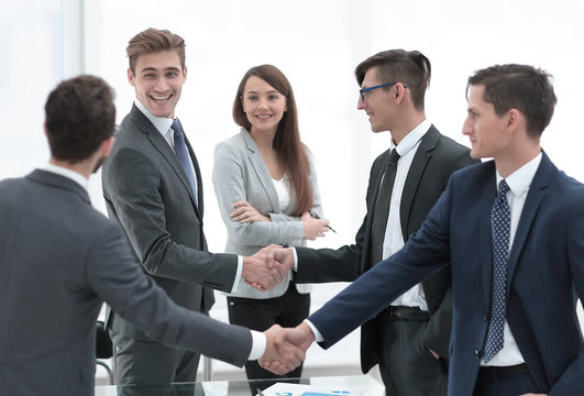 handshake business competitors