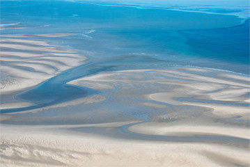 photo aérienne de la Baie de Somme en france