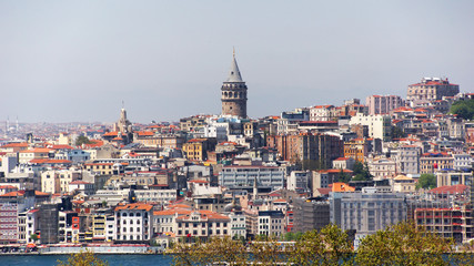 Galata District in Istanbul - obrazy, fototapety, plakaty